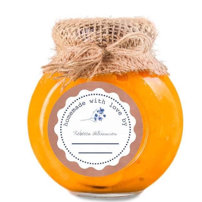 Pegatina Redonda Jam Canning personalizado | Casero con amor (Subido por el creador)
