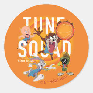Pegatina Redonda JAM ESPACIAL: UN NUEVO LEGACY™   TUNE SQUAD™ Dribb