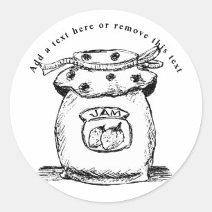 Pegatina Redonda Jam Jar Sketch