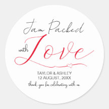 Jam Packed with Love Minimal Script Boda