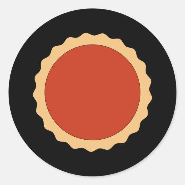 Pegatina Redonda Jam Tart. Rojo fresa. (Anverso)