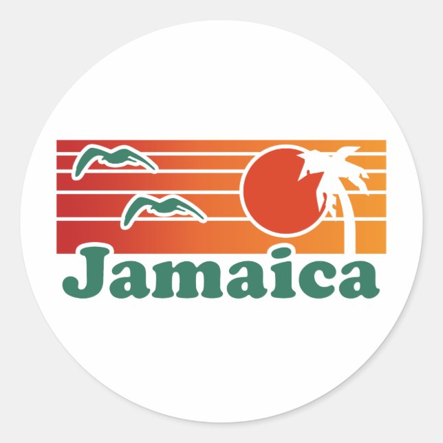 Pegatina Redonda Jamaica (Anverso)
