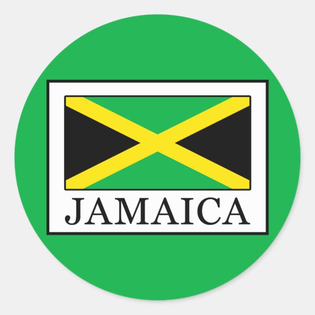 Pegatina Redonda Jamaica (Anverso)