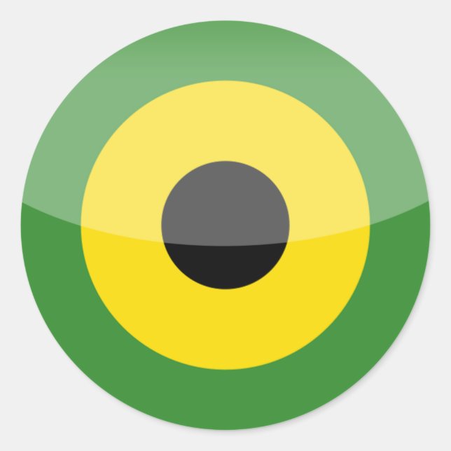 Pegatina Redonda jamaica (Anverso)