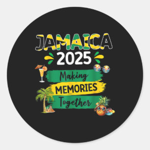 Pegatina Redonda Jamaica 2025 Vacation Trip Familia Squad G