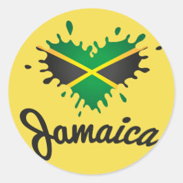 Pegatina Redonda Jamaica Flag Islandia - Proud Jamaicans bordadora