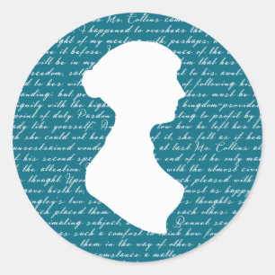 Pegatina Redonda Jane Austen Pride Prejudice Netherfield