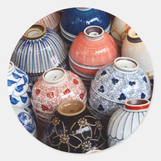 Pegatina Redonda Japanese Bowls: Tokyo