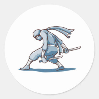 Pegatina Redonda Japanese Ninja