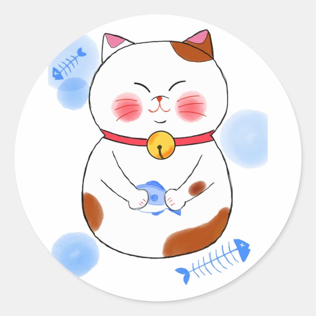 Pegatina Redonda Japanese　Traditional　Vintage (Anverso)