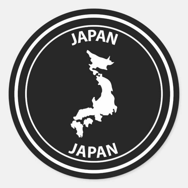 Pegatina Redonda Japón (Anverso)