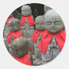 Pegatina Redonda Japón Estilo Guardian Deidad De Los Niños Japón