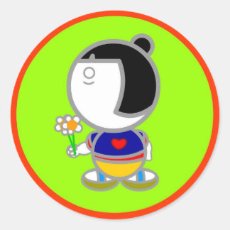Pegatina Redonda JAPÓN GIRL Sticker