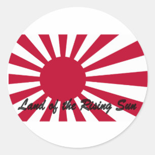 Pegatina Redonda Japón - Tierra del sol naciente