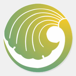 Pegatina Redonda Japonés
