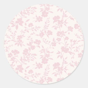 Pegatina Redonda Jardín Botánico Rosa Suave - Neutro