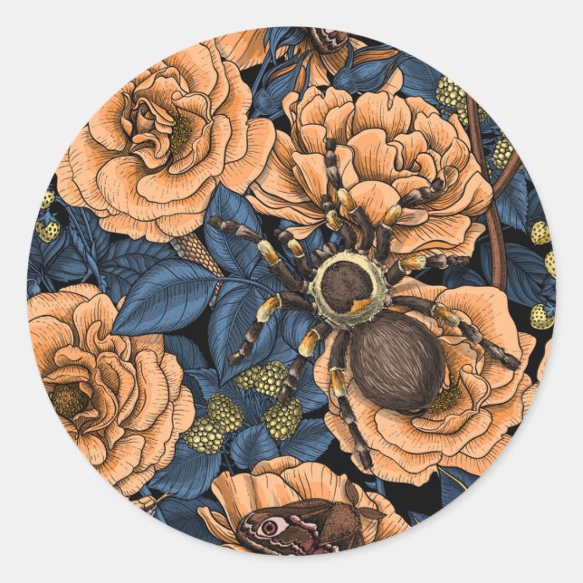 Pegatina Redonda Jardín de ensueño 2 (Anverso)