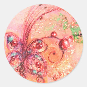 PEGATINA REDONDA JARDÍN DE LA PLANTA DE SOMBRAS PERDIDAS