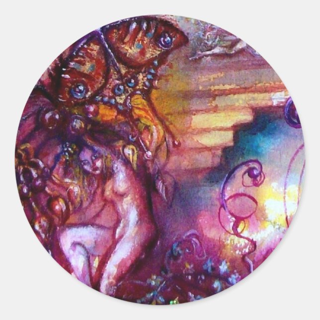 PEGATINA REDONDA JARDÍN DE LAS SOMBRAS PERDIDAS / ESCALONES MÍSTICA (Anverso)