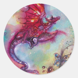 PEGATINA REDONDA JARDÍN DE LAS SOMBRAS PERDIDAS - VOLANDO DRAGÓN RO