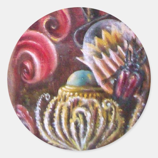 Pegatina Redonda JARDÍN DE MELISSA .detalle (Anverso)