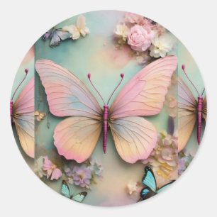 Pegatina Redonda Jardín encantado