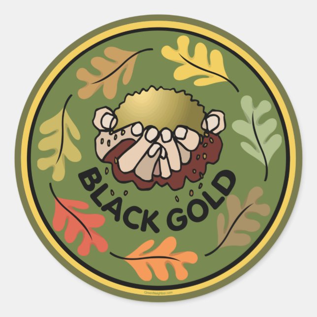 Pegatina Redonda Jardinería orgánica - Compost (Anverso)