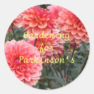 Pegatina Redonda Jardinería para Parkinson
