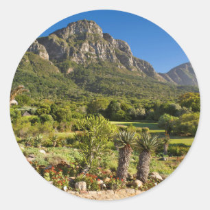 Pegatina Redonda Jardines Botánicos Kirstenbosch, Ciudad del Cabo