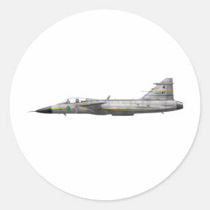 Pegatina Redonda Jas 39 Gripen