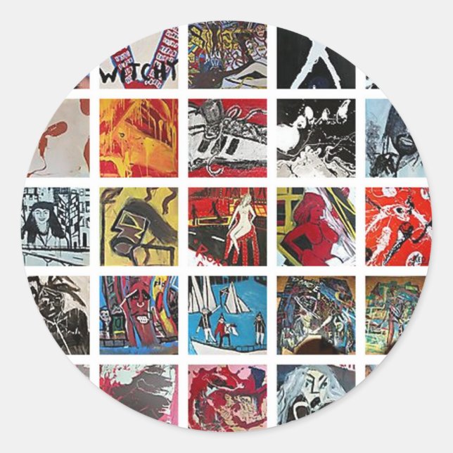 PEGATINA REDONDA ¡JASON JENKINS VIVE! ACRÍLICO EN TODO (Anverso)