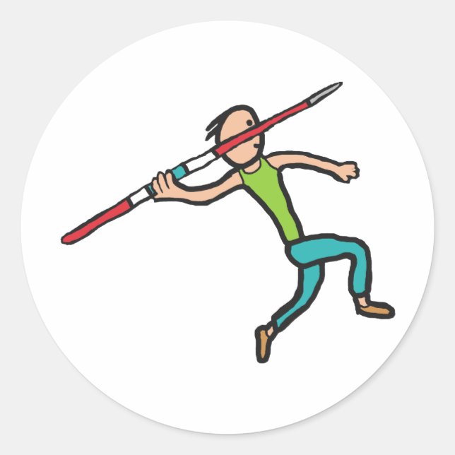 Pegatina Redonda Javelin (Anverso)