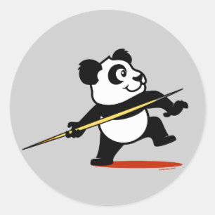 Pegatina Redonda Javelin Panda