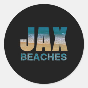 Pegatina Redonda Jax Beach Home Jacksonville Florida Vacation Sou