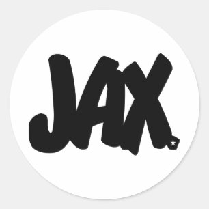 Pegatina Redonda JAX Letters