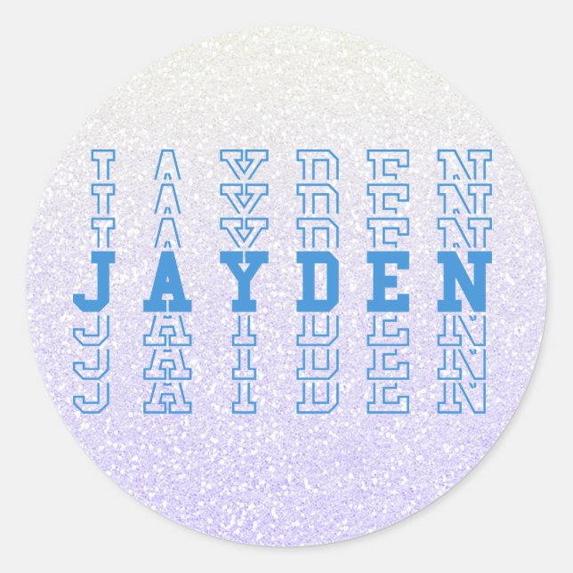 Pegatina Redonda Jayden Personalizado Boy Name (Anverso)