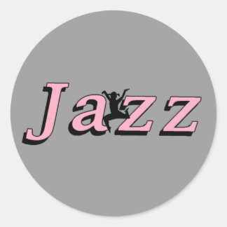 Pegatina Redonda Jazz