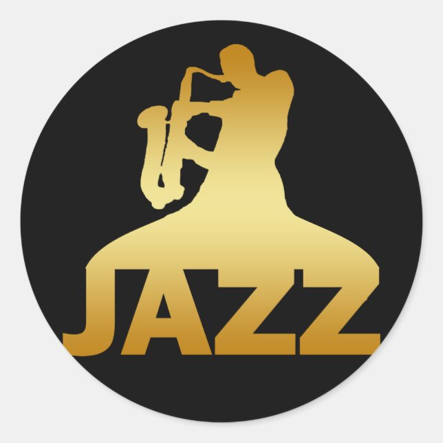 PEGATINA REDONDA JAZZ (Anverso)