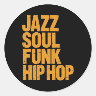 Pegatina Redonda Jazz Soul Funk Hip-hop – Cultura Musical 