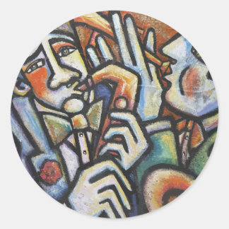 Pegatina Redonda Jazz TIme