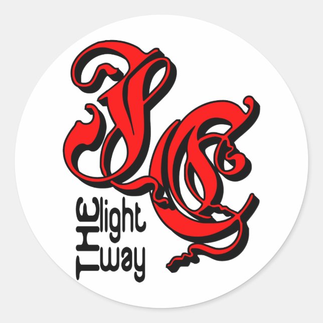 Pegatina Redonda JC El Camino Cristiano (Anverso)