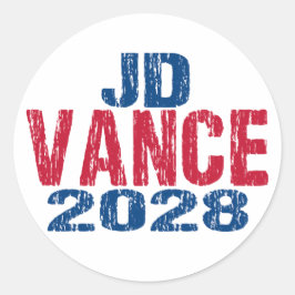 Pegatina Redonda JD Vance 2028 (dis)