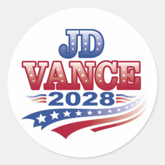 Pegatina Redonda JD Vance 2028 (ssol)