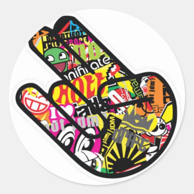 Pegatina Redonda Jdm (Anverso)