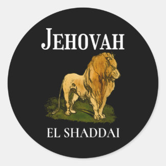Pegatina Redonda Jehová Es El Shaddai Significa El Dios Todopoderos