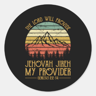 Pegatina Redonda Jehová Jireh My Provider S Christian