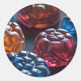 Pegatina Redonda Jellied Candy Fun