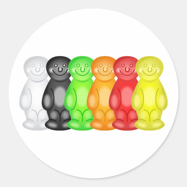 Pegatina Redonda Jelly Baby Gang (Anverso)