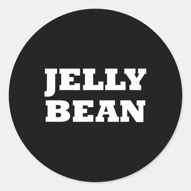 Pegatina Redonda Jelly Bean Halloween Easy Costume Cute Divertido F (Anverso)