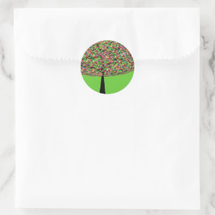 Pegatina Redonda Jelly Bean Tree
